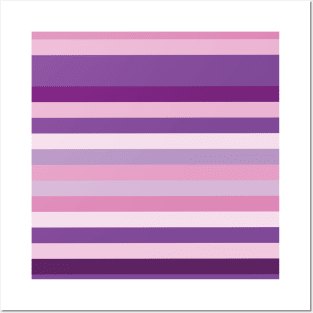 pink and purple striped palette Posters and Art